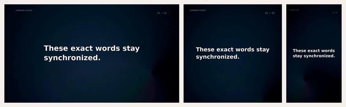 Screenshot for Vertical, square and landscape formats in Vidonto