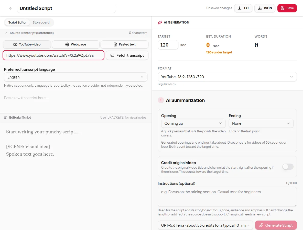 Screenshot for Article or web page to video in Vidonto